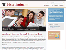 Tablet Screenshot of educationinc.com
